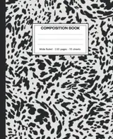 Composition Notebook: College Ruled: 110+ Lined Pages Writing Journal: Black horse on White.