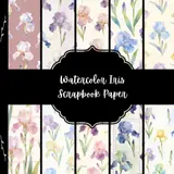 ler totalmente Watercolor Iris Scrapbook Paper, Spring Flower Junk Journal Paper, Colorful Floral Decorative Paper, DIY Projects, Origami, Collage Sheets, Decoupage Paper, 10 Designs, Double Sided