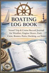 Boating Log Book: Vessel Trip & Cruise Record Journal for Weather, Engine Hours, Fuel, Crew, Routes, Ports, Docking, and Notes