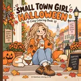 ler totalmente Small Town Girl: Halloween: Coloring Book For Adults And Teens, Bold and Easy,Cute Small-Town Autumn Scenes for Cozy Days and Relaxation