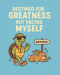 Destined for Greatness but Pacing Myself: Unique notebook with lined pages ler